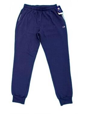 NWT Champion Men's Powerblend Joggers Fleece Navy Blue Sweatpants Size Large L